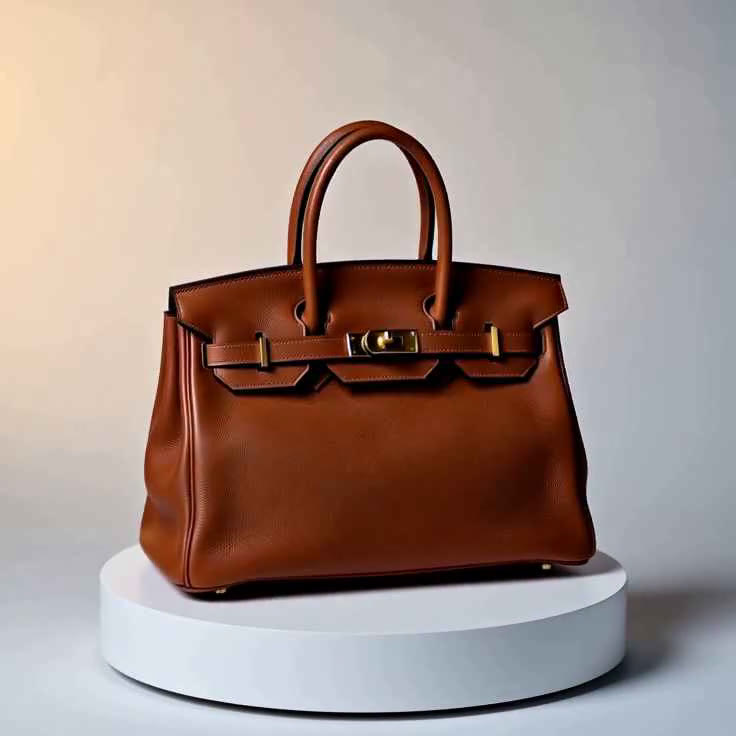 The reference picture: a leather handbag